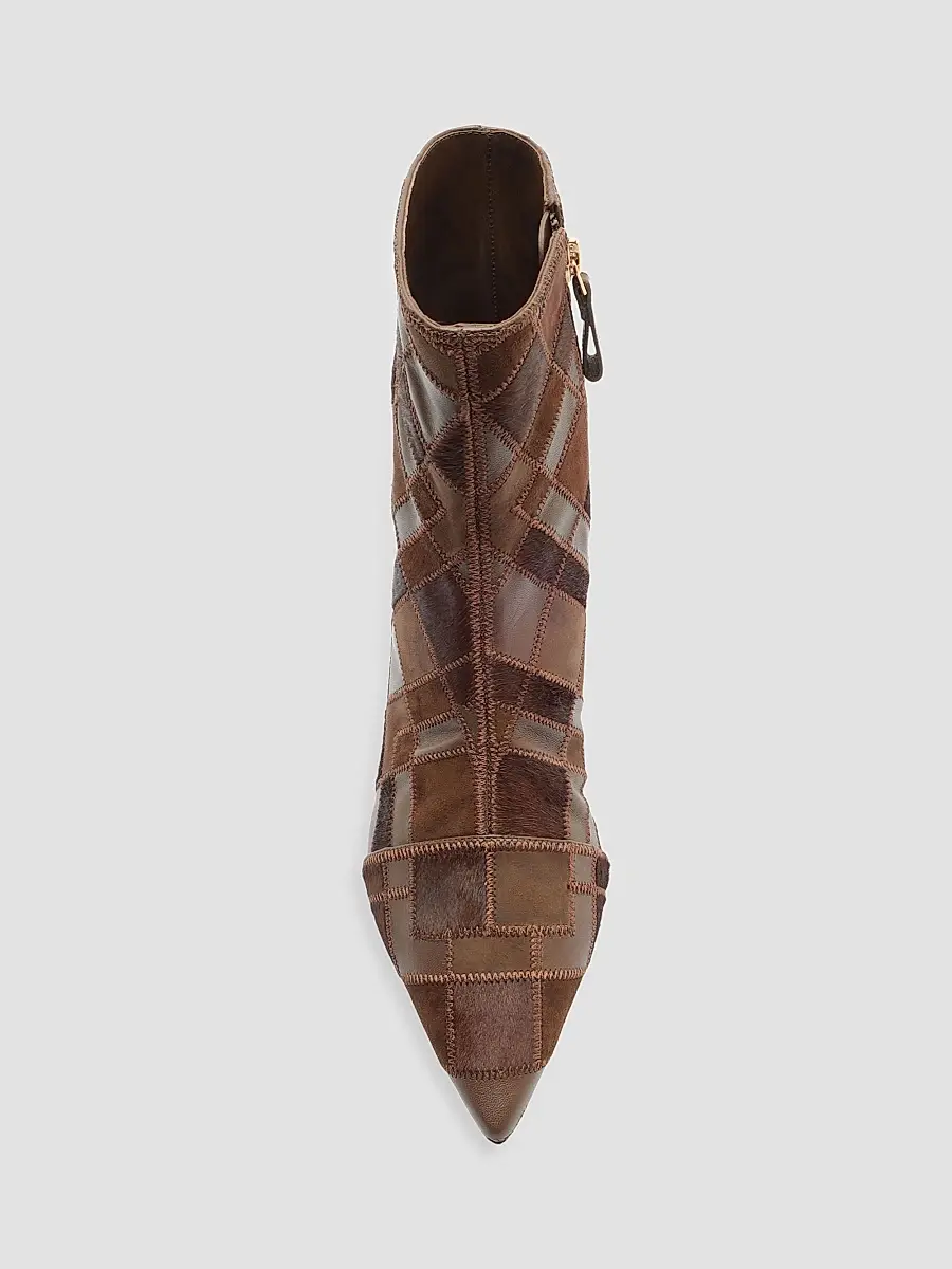 Alexandre Birman Women's Annelise 50MM Leather & Calf Hair Ankle Boots | Thumbnail 5 Alexandre Birman Women's Annelise 50MM Leather & Calf Hair Ankle Boots | Thumbnail 5