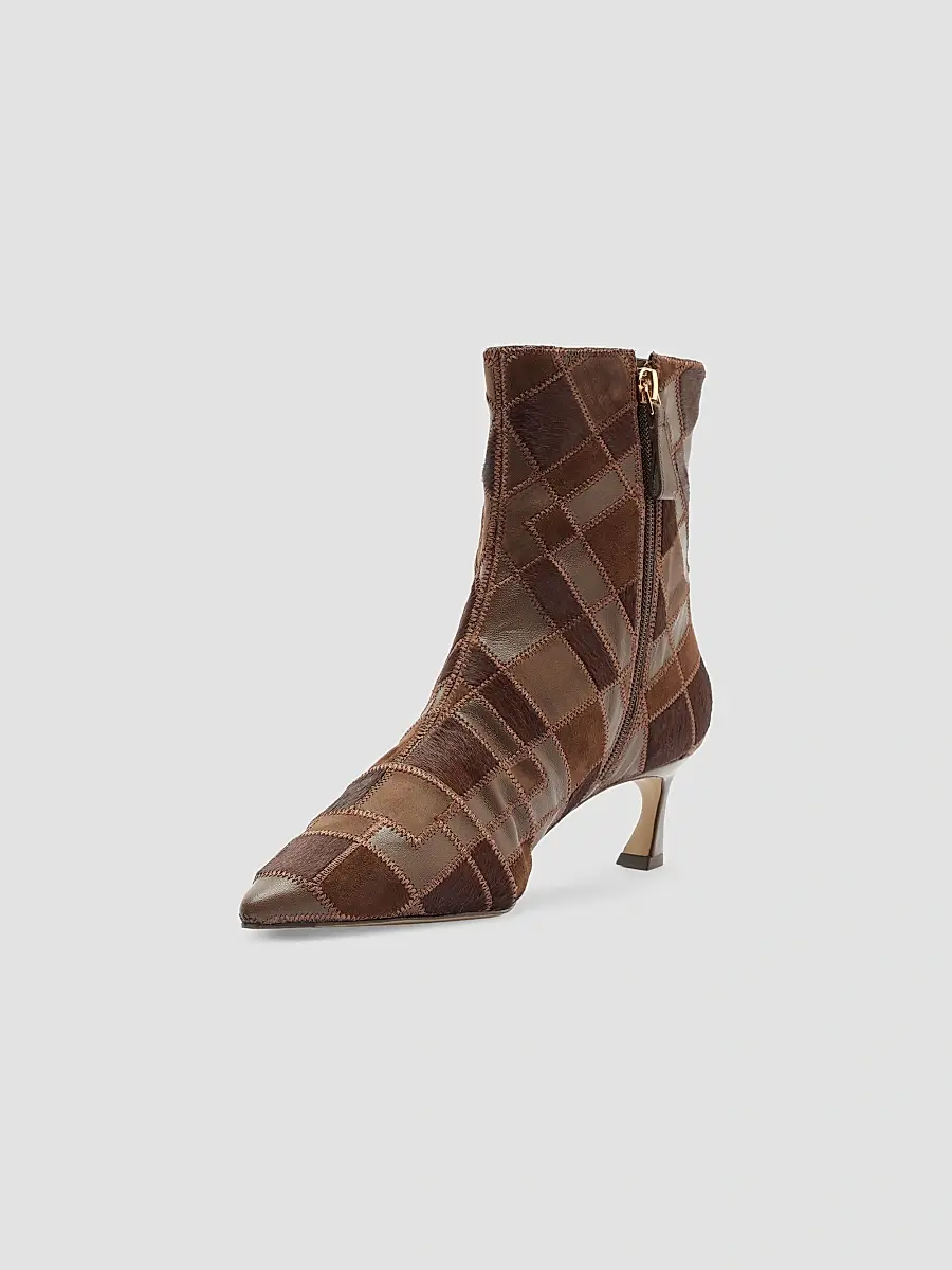 Alexandre Birman Women's Annelise 50MM Leather & Calf Hair Ankle Boots | Thumbnail 7 Alexandre Birman Women's Annelise 50MM Leather & Calf Hair Ankle Boots | Thumbnail 7