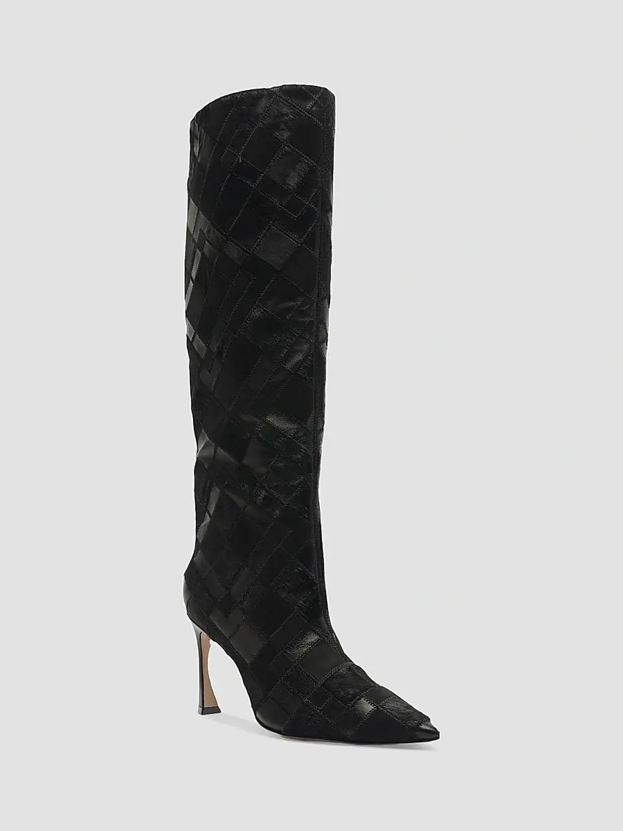 Alexandre Birman Women's Annelise 85MM Leather & Calf Hair Knee-High Boots | Thumbnail 2 Alexandre Birman Women's Annelise 85MM Leather & Calf Hair Knee-High Boots | Thumbnail 2
