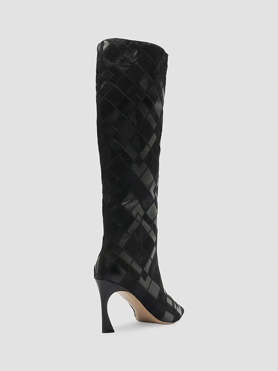 Alexandre Birman Women's Annelise 85MM Leather & Calf Hair Knee-High Boots | Thumbnail 3 Alexandre Birman Women's Annelise 85MM Leather & Calf Hair Knee-High Boots | Thumbnail 3