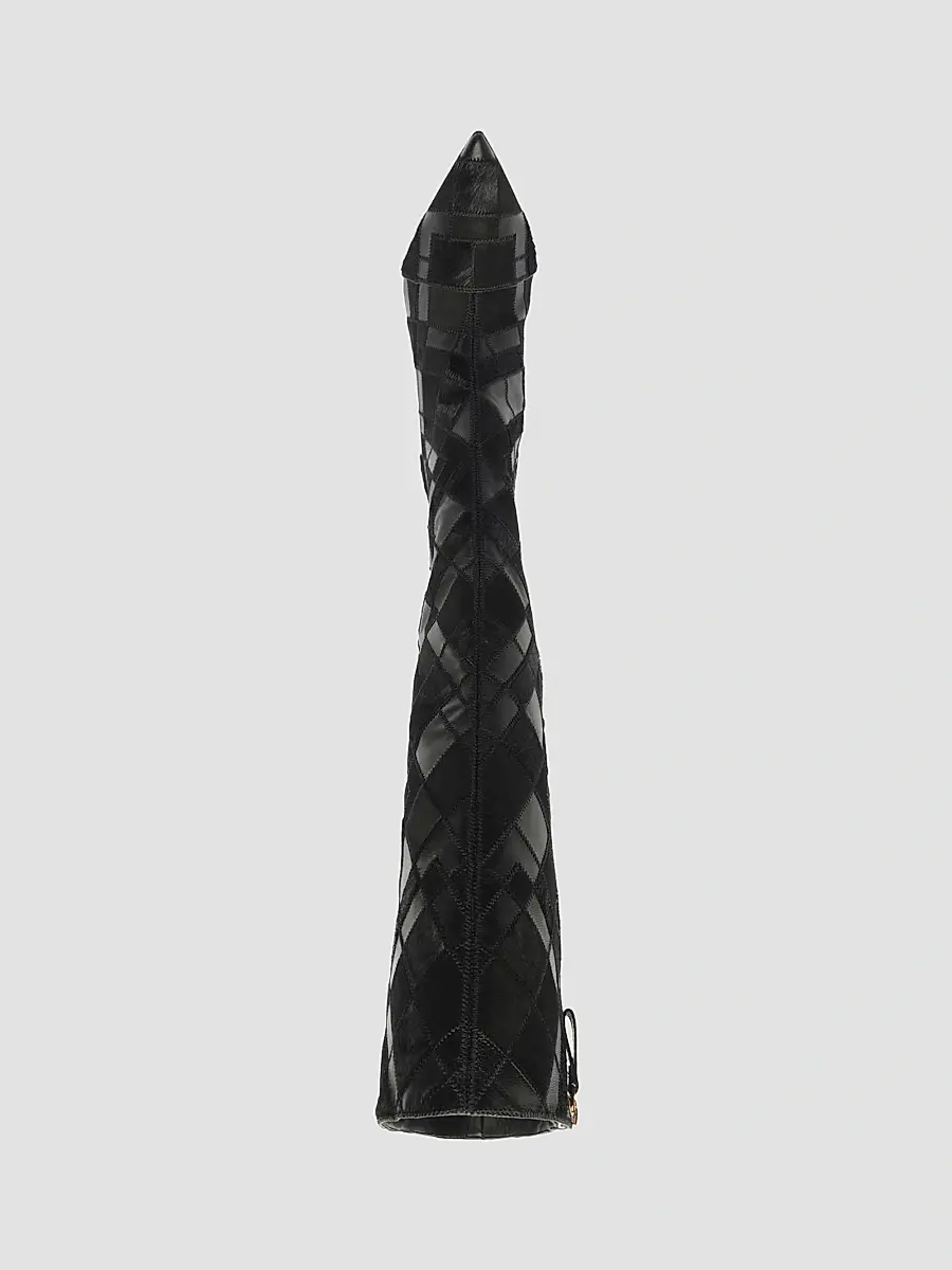 Alexandre Birman Women's Annelise 85MM Leather & Calf Hair Knee-High Boots | Thumbnail 4 Alexandre Birman Women's Annelise 85MM Leather & Calf Hair Knee-High Boots | Thumbnail 4