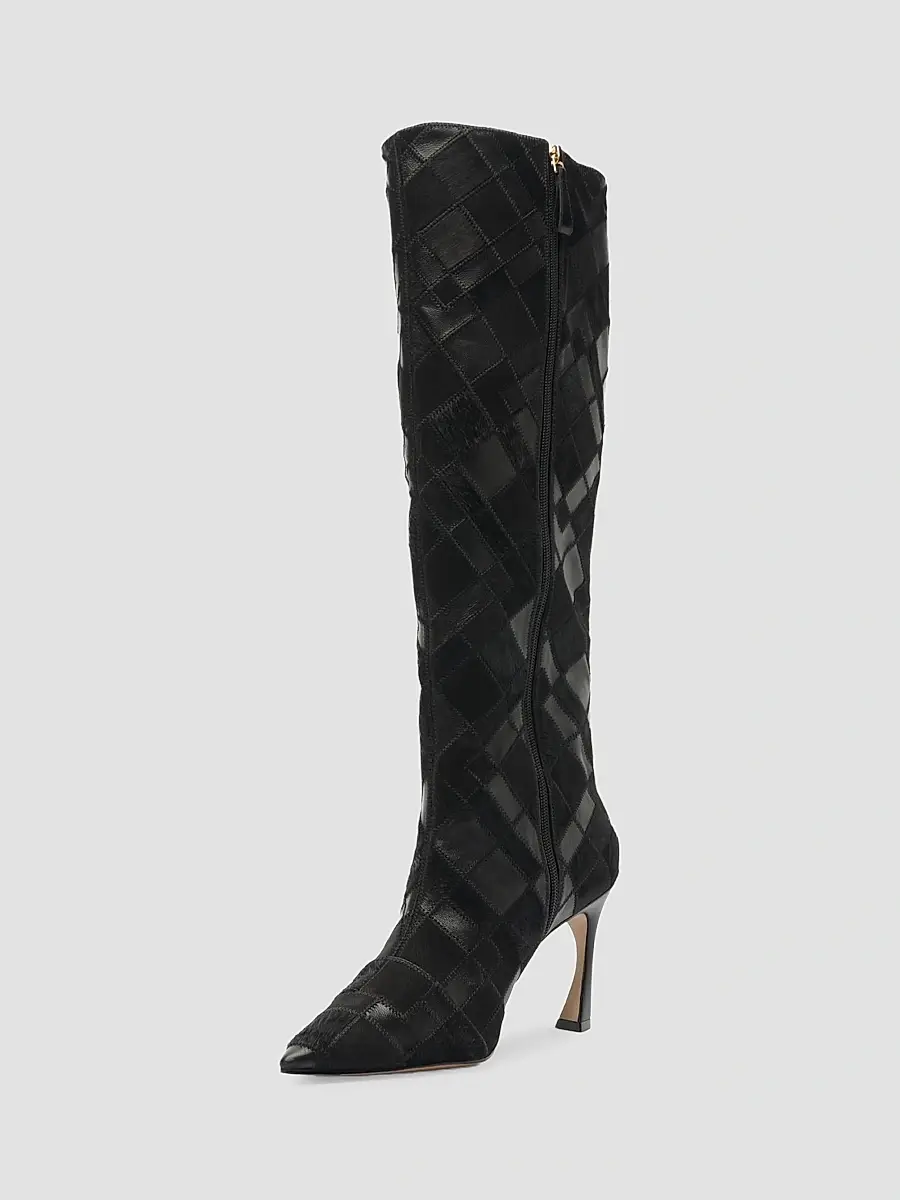 Alexandre Birman Women's Annelise 85MM Leather & Calf Hair Knee-High Boots | Thumbnail 6 Alexandre Birman Women's Annelise 85MM Leather & Calf Hair Knee-High Boots | Thumbnail 6