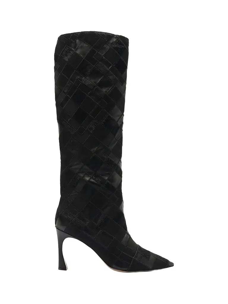Women's Annelise 85MM Leather & Calf Hair Knee-High Boots Women's Annelise 85MM Leather & Calf Hair Knee-High Boots