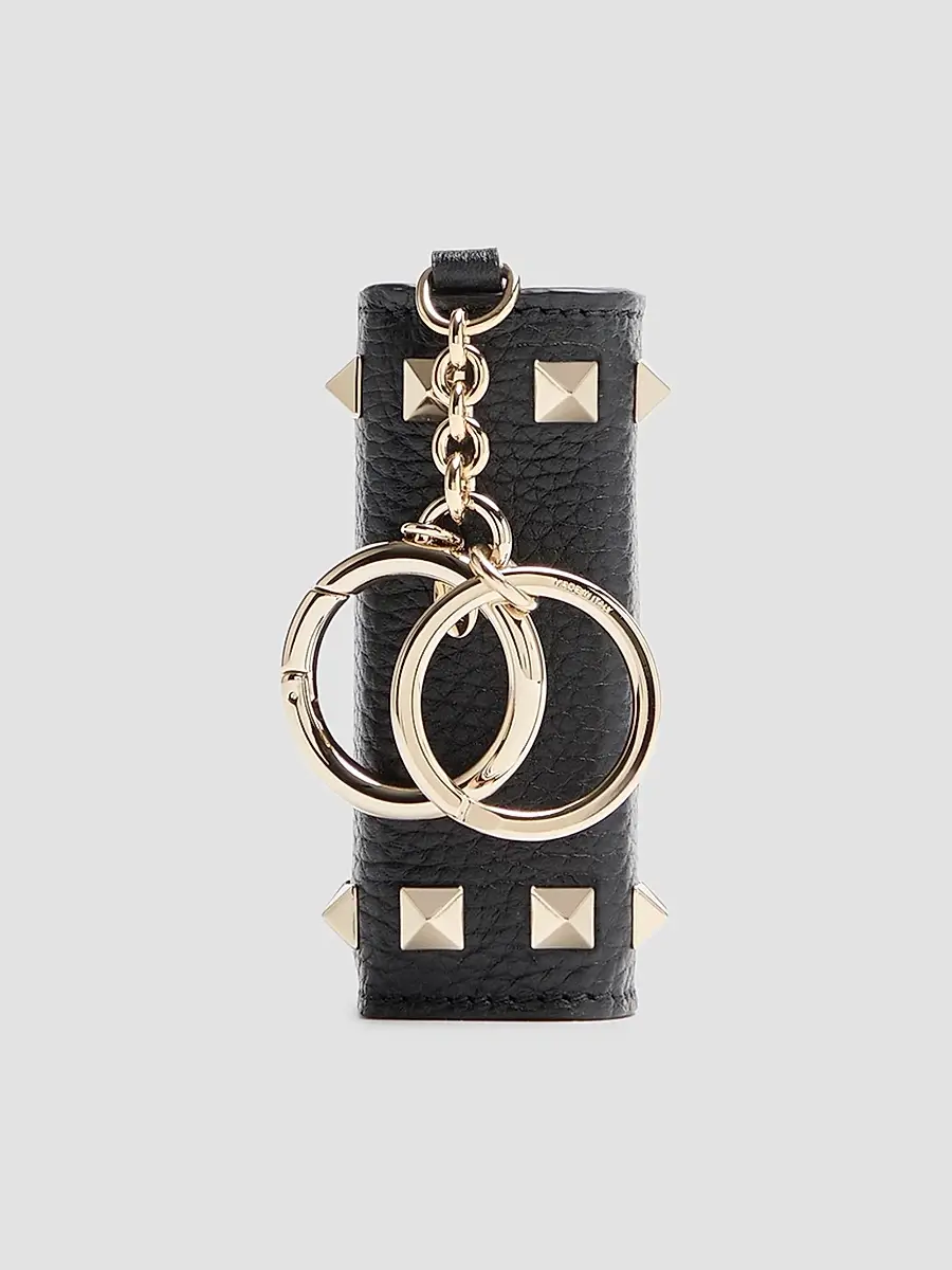 Valentino Women's Rockstud Lipstick Charm in Grainy Calfskin - Black | Thumbnail 3 Valentino Women's Rockstud Lipstick Charm in Grainy Calfskin - Black | Thumbnail 3