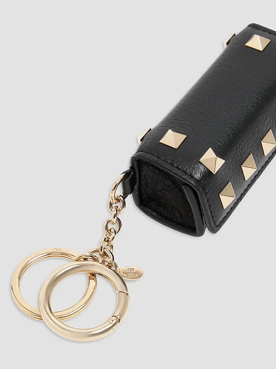 Valentino Women's Rockstud Lipstick Charm in Grainy Calfskin - Black | Thumbnail 5 Valentino Women's Rockstud Lipstick Charm in Grainy Calfskin - Black | Thumbnail 5