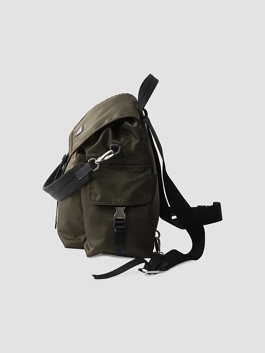 Prada Men's Explore Re-Nylon and Leather Backpack - Green | Thumbnail 7 Prada Men's Explore Re-Nylon and Leather Backpack - Green | Thumbnail 7
