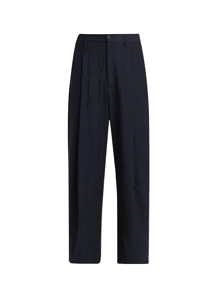 Giorgio Armani Men's Virgin Wool Single Pleat Trousers | Image 1 Giorgio Armani Men's Virgin Wool Single Pleat Trousers | Image 1