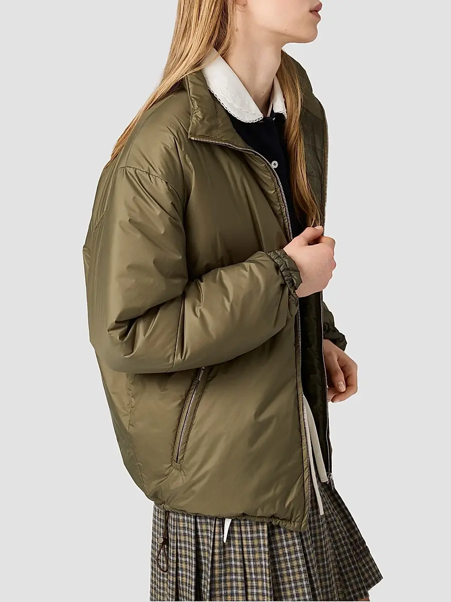 Miu Miu Women's Medium-Weight Ripstop Down Coat | Thumbnail 6 Miu Miu Women's Medium-Weight Ripstop Down Coat | Thumbnail 6