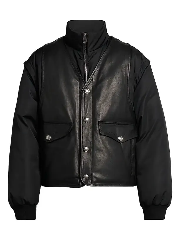Men's Layered Stand-Collar Down Jacket