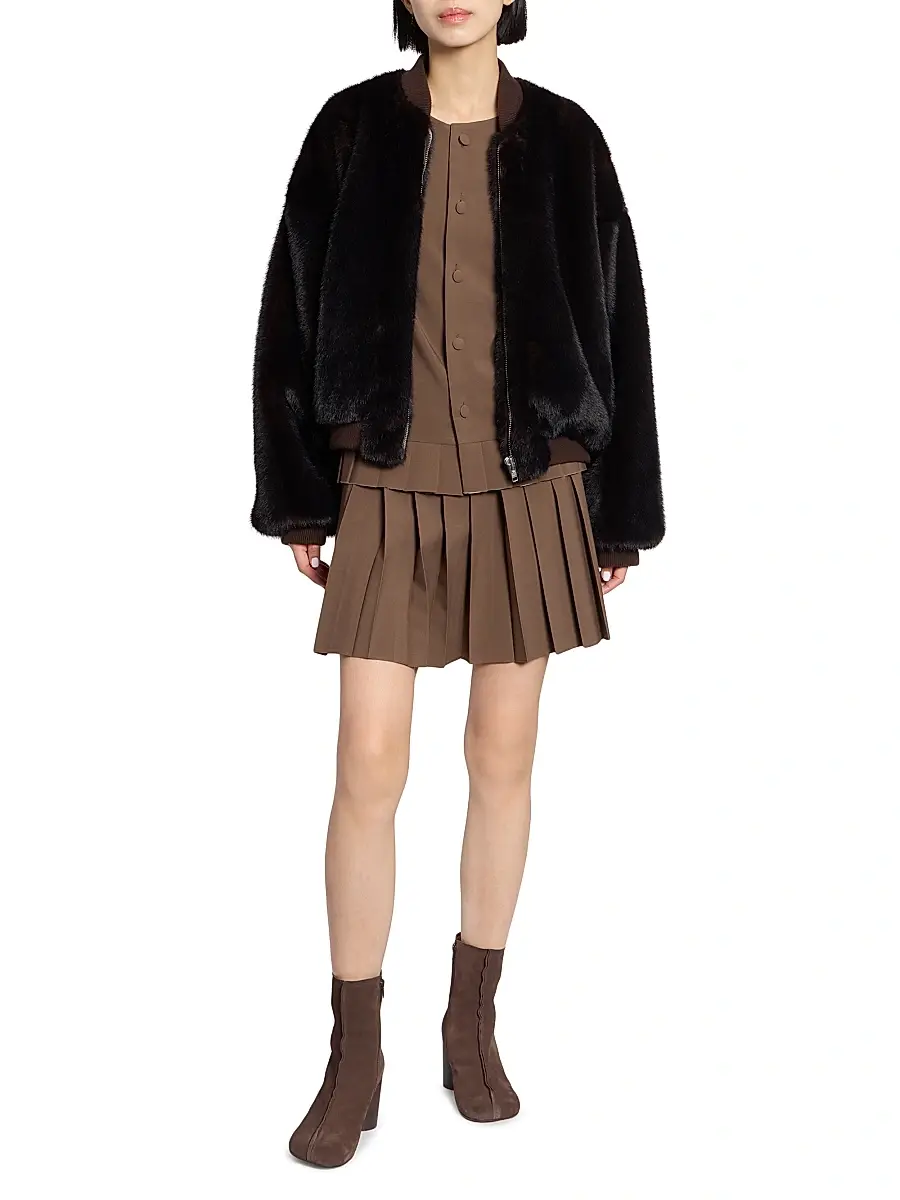 MM6 MAISON MARGIELA Women's Sports Faux Fur Jacket | Thumbnail 2 MM6 MAISON MARGIELA Women's Sports Faux Fur Jacket | Thumbnail 2