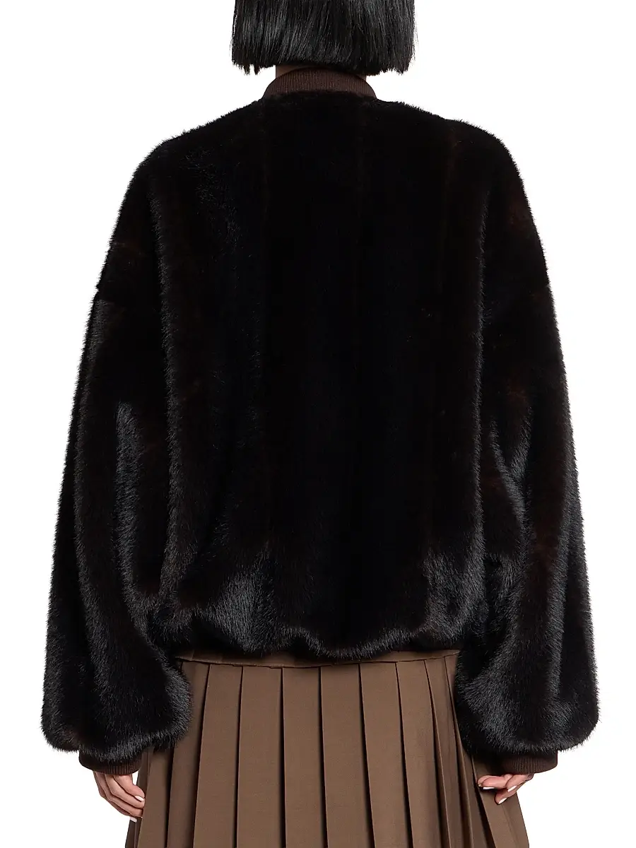MM6 MAISON MARGIELA Women's Sports Faux Fur Jacket | Thumbnail 5 MM6 MAISON MARGIELA Women's Sports Faux Fur Jacket | Thumbnail 5