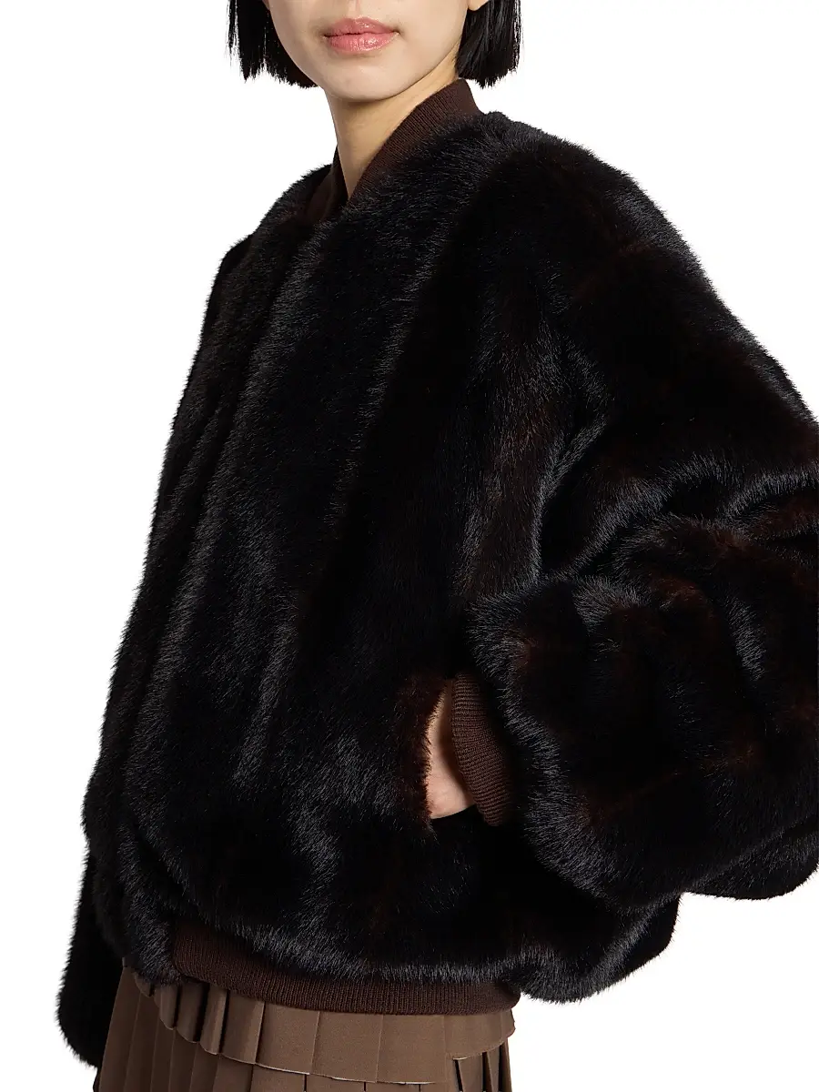 MM6 MAISON MARGIELA Women's Sports Faux Fur Jacket | Thumbnail 6 MM6 MAISON MARGIELA Women's Sports Faux Fur Jacket | Thumbnail 6