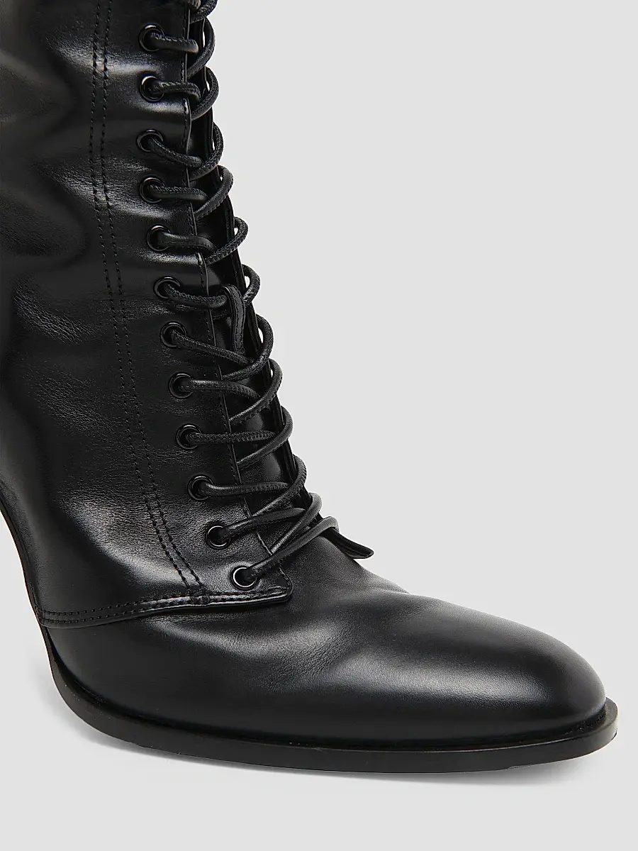 Dolce & Gabbana Women's Round Toe 90MM Leather Knee-High Boots | Thumbnail 6 Dolce & Gabbana Women's Round Toe 90MM Leather Knee-High Boots | Thumbnail 6