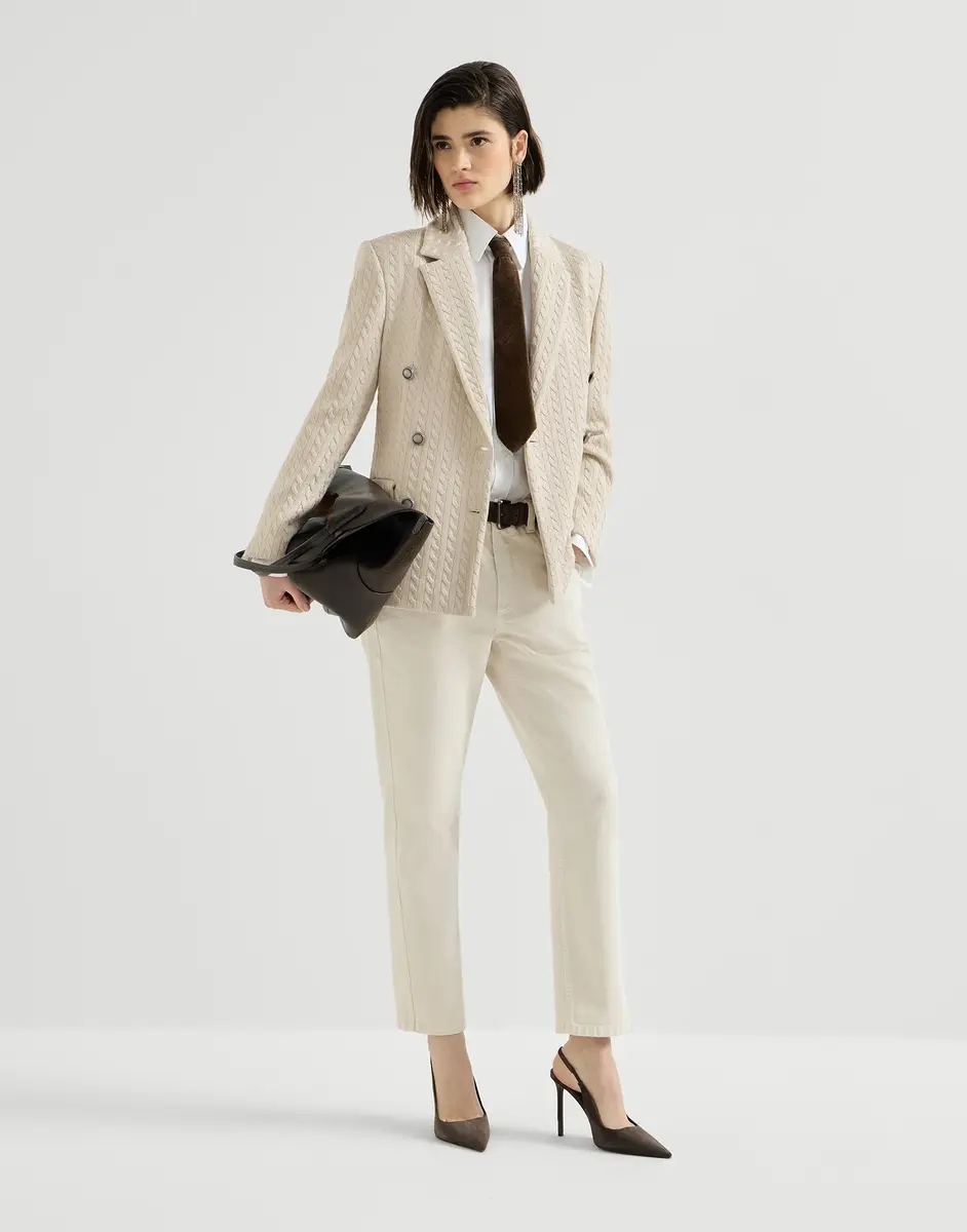 Brunello Cucinelli Sparkling knit blazer with monili | Thumbnail 6