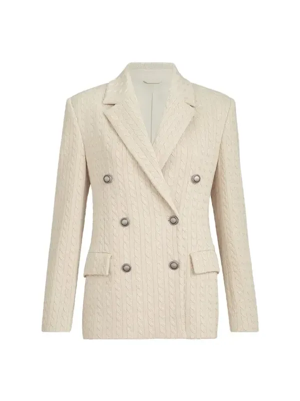 Sparkling knit blazer with monili Sparkling knit blazer with monili
