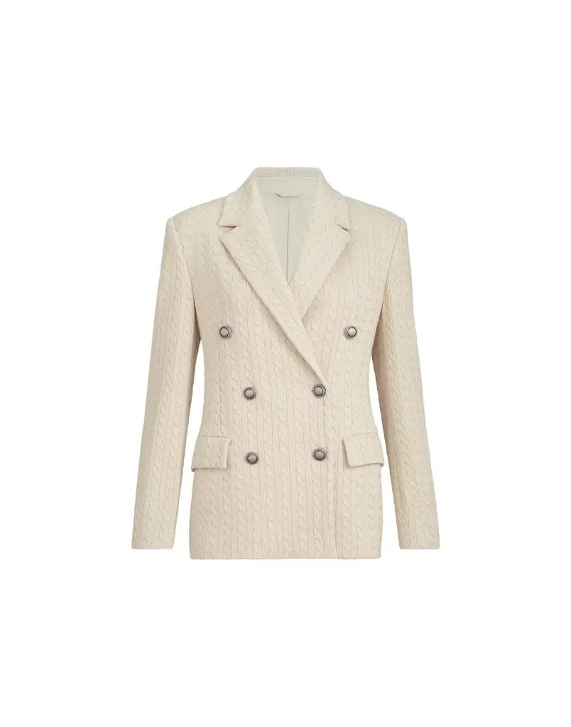Brunello Cucinelli Sparkling knit blazer with monili | Image 1 Brunello Cucinelli Sparkling knit blazer with monili | Image 1