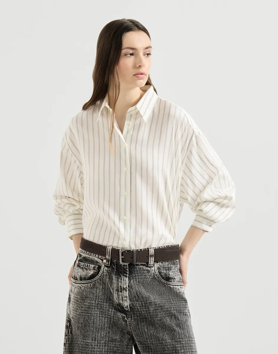 Brunello Cucinelli Silk poplin shirt | Thumbnail 2 Brunello Cucinelli Silk poplin shirt | Thumbnail 2