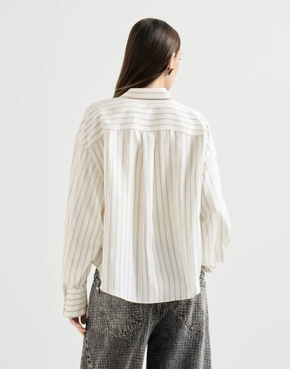 Brunello Cucinelli Silk poplin shirt | Thumbnail 3 Brunello Cucinelli Silk poplin shirt | Thumbnail 3