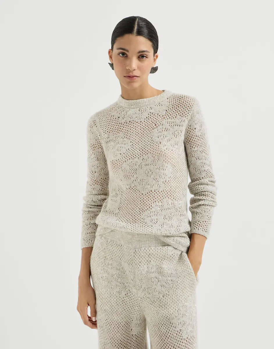 Brunello Cucinelli Lace flowers sweater | Thumbnail 2