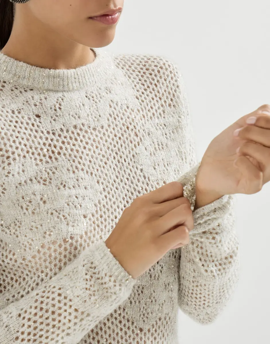 Brunello Cucinelli Lace flowers sweater | Thumbnail 4