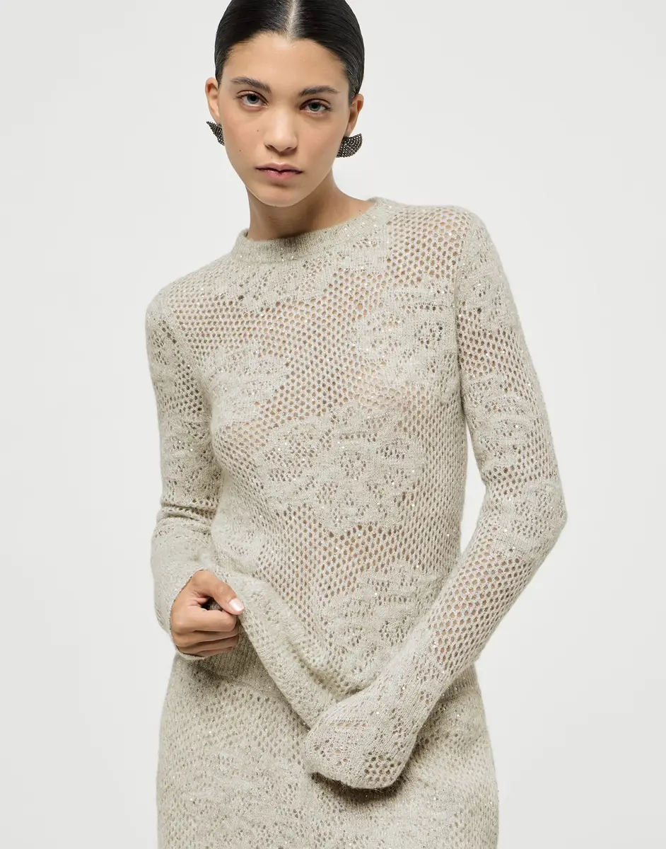 Brunello Cucinelli Lace flowers sweater | Thumbnail 5
