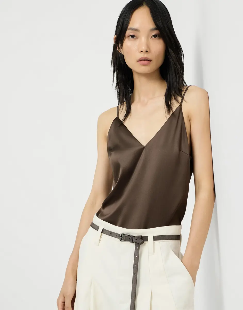 Brunello Cucinelli Stretch silk satin camisole | Thumbnail 5 Brunello Cucinelli Stretch silk satin camisole | Thumbnail 5