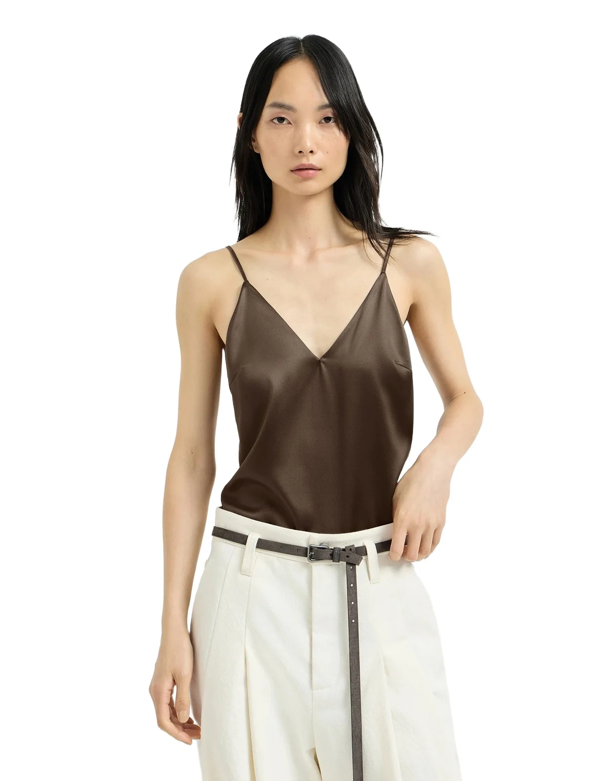 Brunello Cucinelli Stretch silk satin camisole