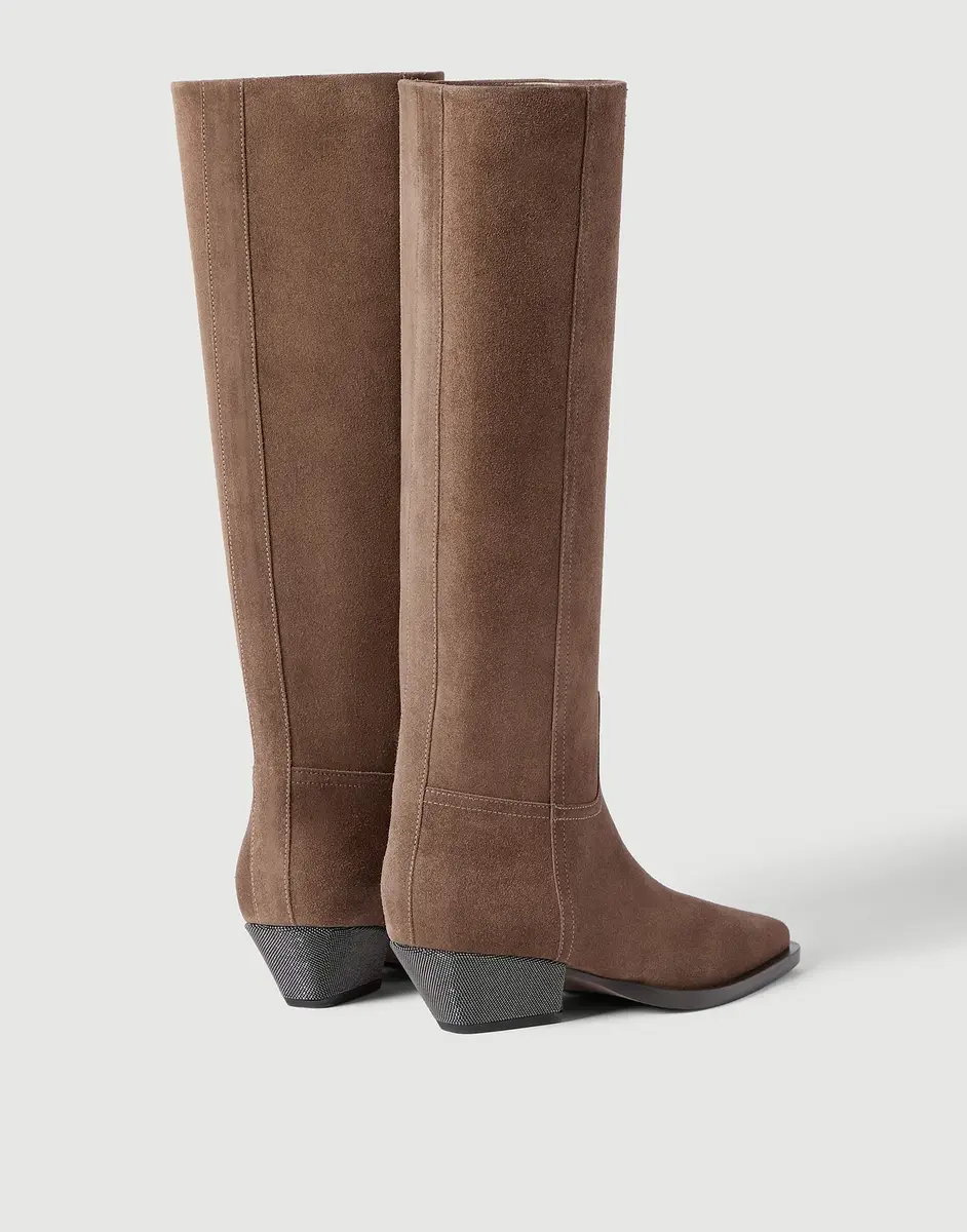 Brunello Cucinelli Suede boots with monili | Thumbnail 2 Brunello Cucinelli Suede boots with monili | Thumbnail 2