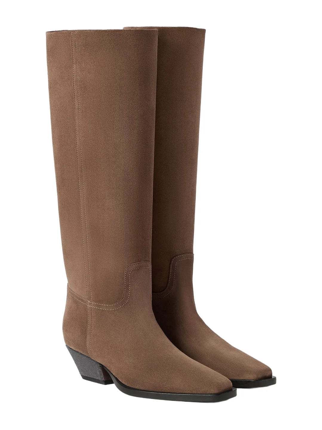 Suede boots with monili Suede boots with monili