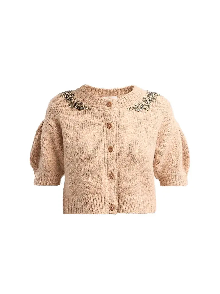 Women's Millicent Crystal-Lace Alpaca-Blend Cardigan Women's Millicent Crystal-Lace Alpaca-Blend Cardigan