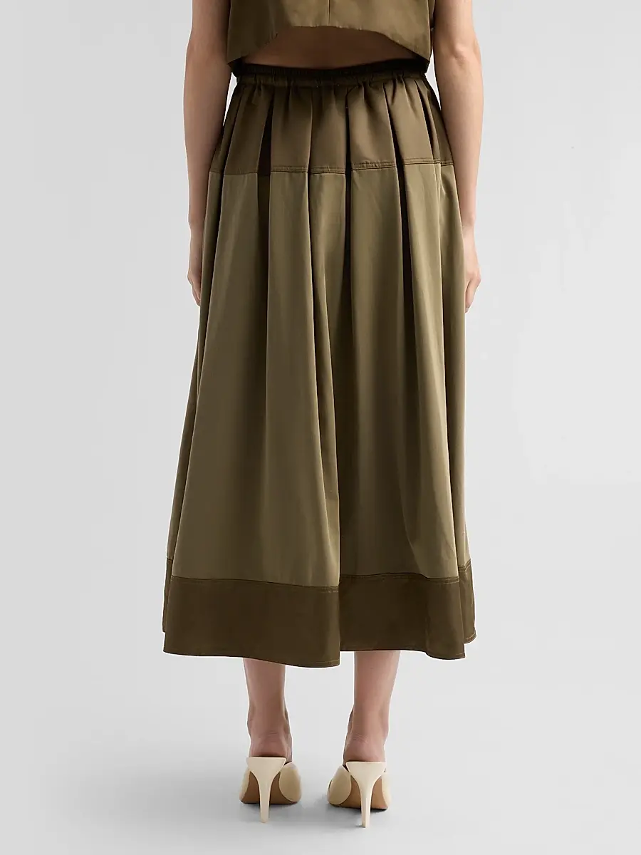 Cinq à Sept Women's Elisabetta Colorblocked Midi Skirt | Thumbnail 3 Cinq à Sept Women's Elisabetta Colorblocked Midi Skirt | Thumbnail 3