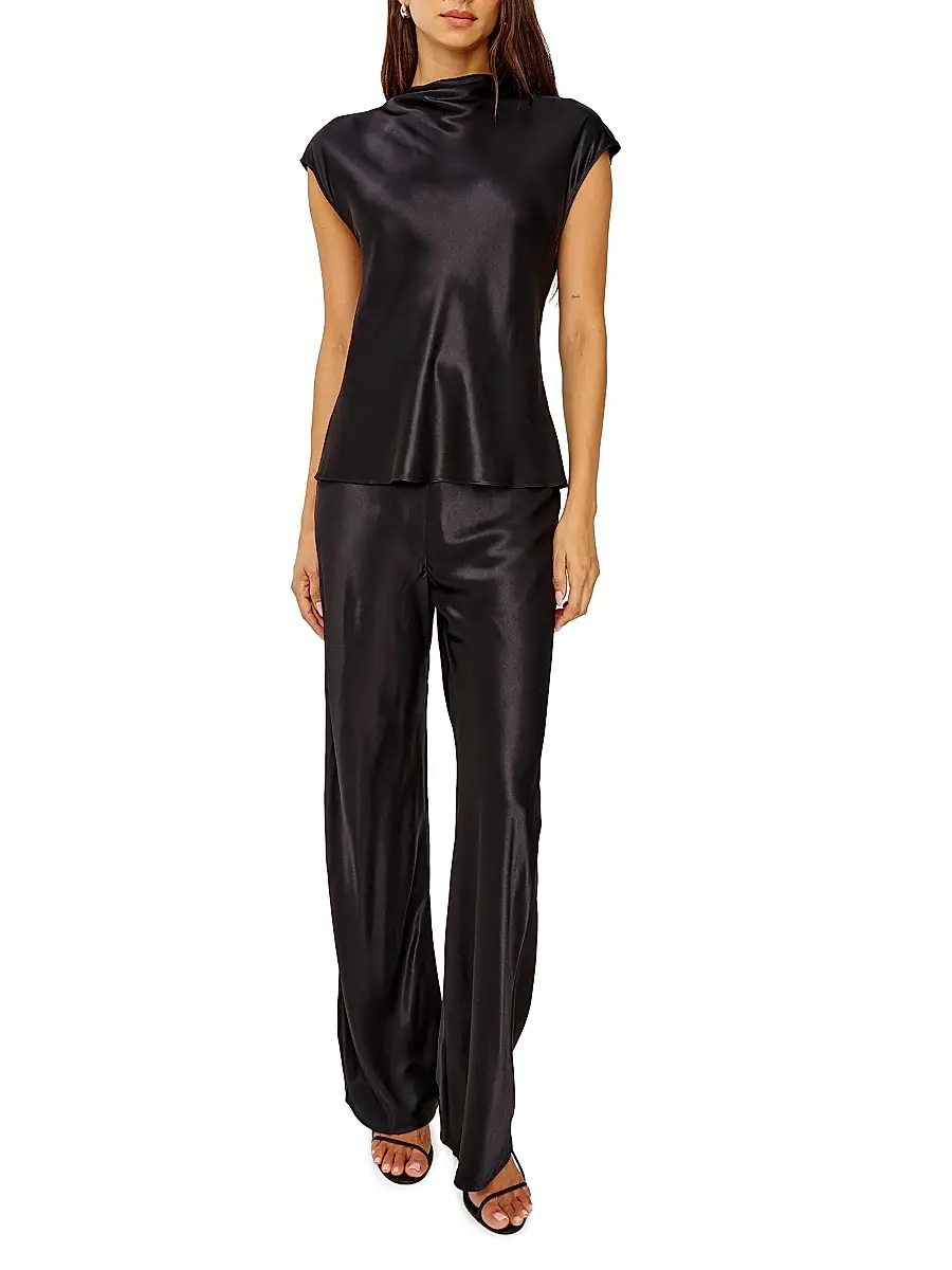 RAILS Women's Silvi Satin High-Rise Pants | Thumbnail 2 RAILS Women's Silvi Satin High-Rise Pants | Thumbnail 2