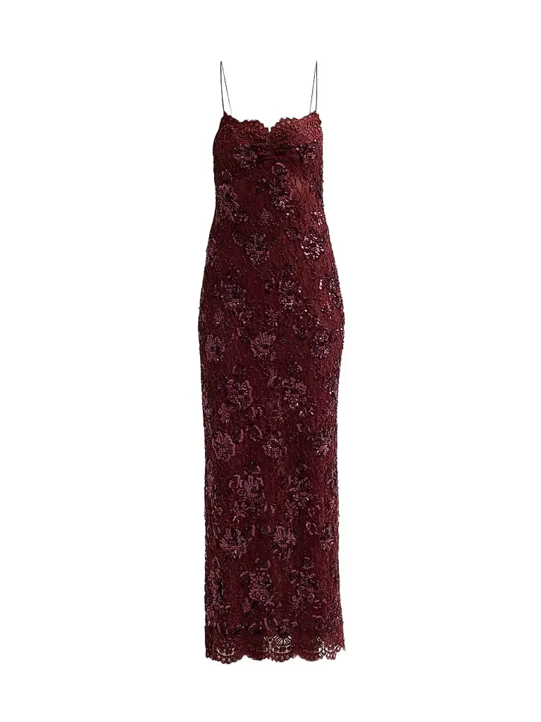 LoveShackFancy Women's Ciona Embellished Lace Sweetheart Gown