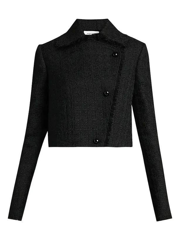 Women's Crop Wool-Mohair Tweed Jacket Women's Crop Wool-Mohair Tweed Jacket