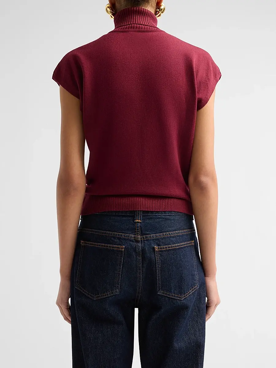 Ramy Brook Women's Natalie Cap-Sleeve Wool Sweater | Thumbnail 3 Ramy Brook Women's Natalie Cap-Sleeve Wool Sweater | Thumbnail 3