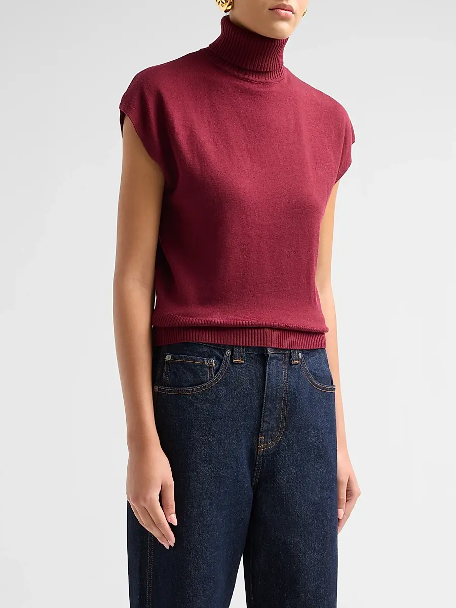 Ramy Brook Women's Natalie Cap-Sleeve Wool Sweater | Thumbnail 4 Ramy Brook Women's Natalie Cap-Sleeve Wool Sweater | Thumbnail 4