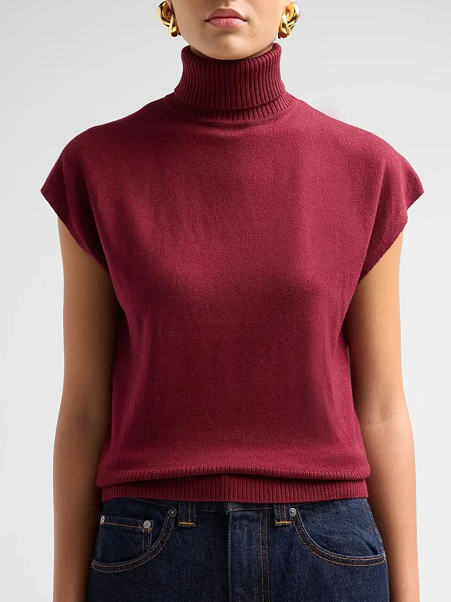 Ramy Brook Women's Natalie Cap-Sleeve Wool Sweater | Thumbnail 5 Ramy Brook Women's Natalie Cap-Sleeve Wool Sweater | Thumbnail 5