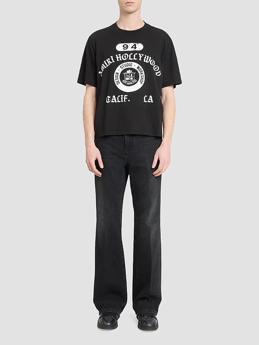 AMIRI Men's Collegiate Logo Boxy T-Shirt | Thumbnail 2 AMIRI Men's Collegiate Logo Boxy T-Shirt | Thumbnail 2