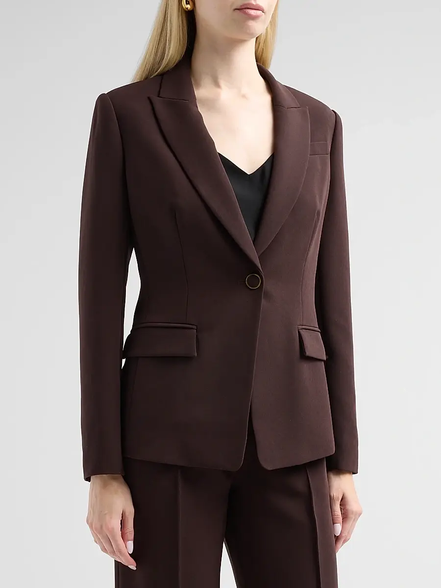 Milly Women's Avery Cady Single-Breasted Blazer | Thumbnail 4 Milly Women's Avery Cady Single-Breasted Blazer | Thumbnail 4