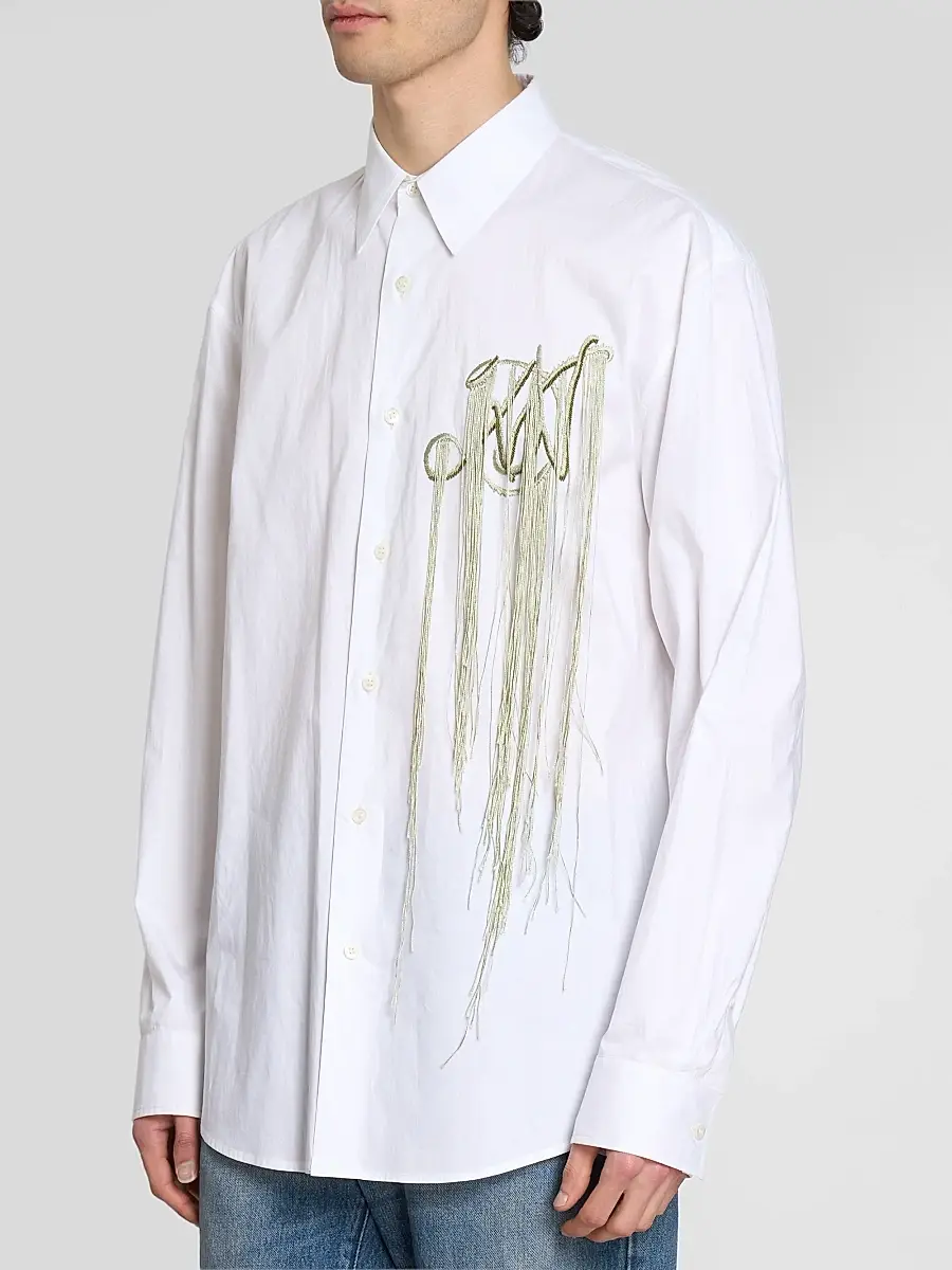 Dries Van Noten Men's Caper Embellished Cotton Poplin Shirt | Thumbnail 4 Dries Van Noten Men's Caper Embellished Cotton Poplin Shirt | Thumbnail 4