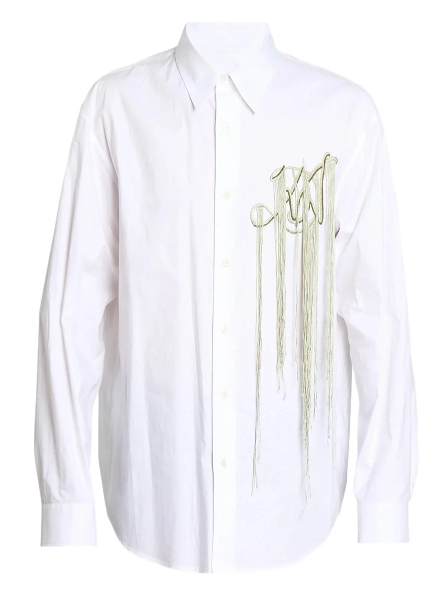 Men's Caper Embellished Cotton Poplin Shirt