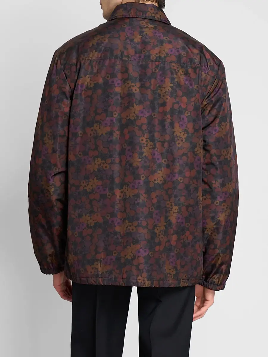Dries Van Noten Men's Floral-Print Nylon Coach's Jacket | Thumbnail 3 Dries Van Noten Men's Floral-Print Nylon Coach's Jacket | Thumbnail 3