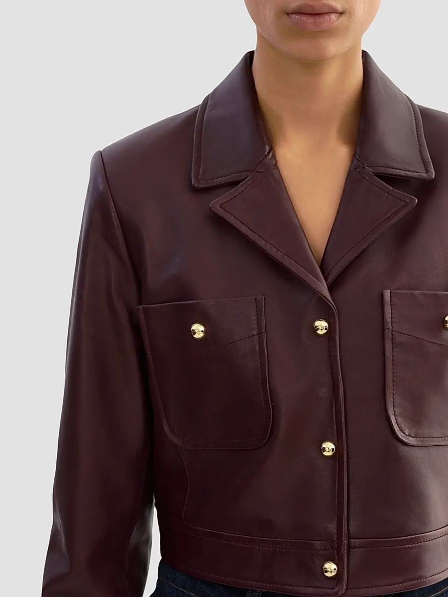 LAMARQUE Women's Lorena Lambskin Leather Jacket | Thumbnail 5 LAMARQUE Women's Lorena Lambskin Leather Jacket | Thumbnail 5
