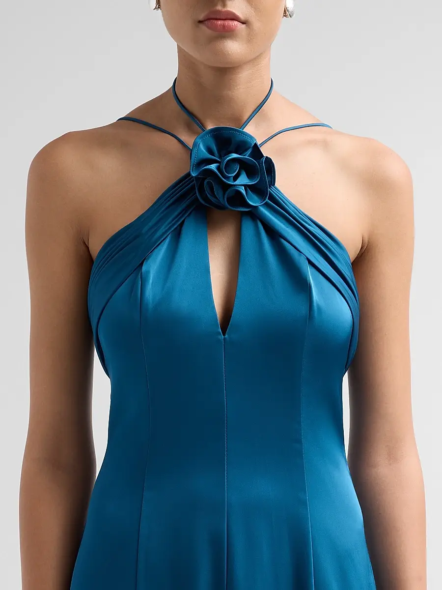 Amur Women's Julia Halterneck A-Line Gown | Thumbnail 5 Amur Women's Julia Halterneck A-Line Gown | Thumbnail 5