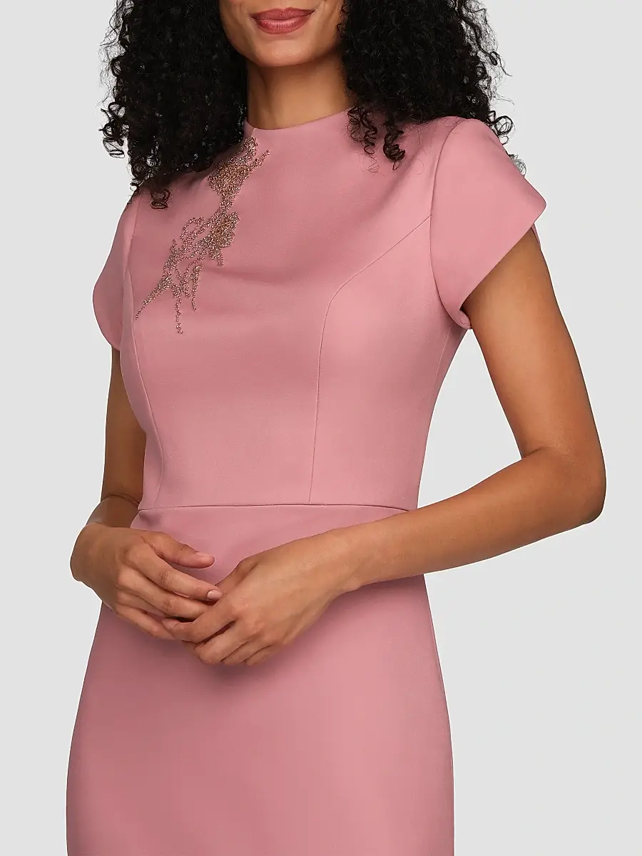 Kay Unger Women's Morrigan Beaded Crepe A-Line Gown | Thumbnail 5 Kay Unger Women's Morrigan Beaded Crepe A-Line Gown | Thumbnail 5