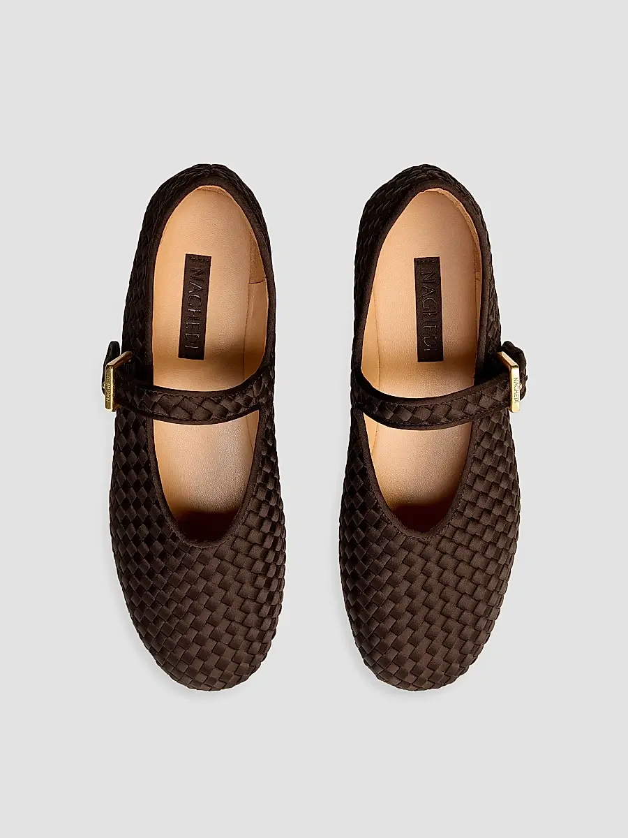 Naghedi Women's Marais Satin Mary Jane Flats | Thumbnail 2 Naghedi Women's Marais Satin Mary Jane Flats | Thumbnail 2