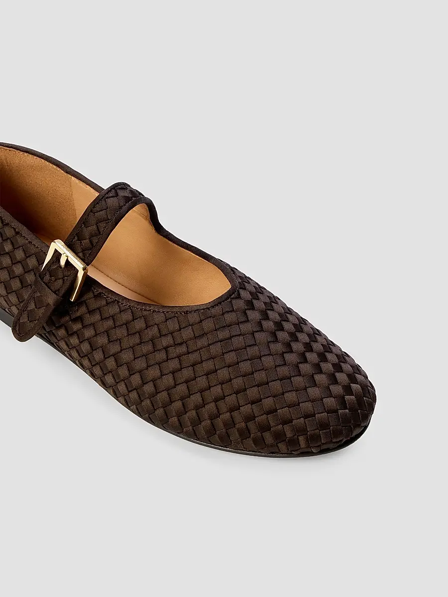 Naghedi Women's Marais Satin Mary Jane Flats | Thumbnail 3 Naghedi Women's Marais Satin Mary Jane Flats | Thumbnail 3