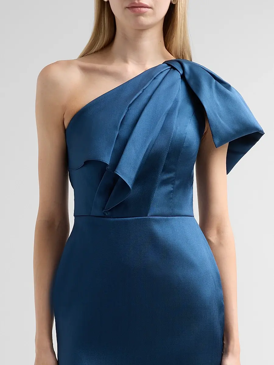 THEIA Women's Cathy One-Shoulder Bow Gown | Thumbnail 5 THEIA Women's Cathy One-Shoulder Bow Gown | Thumbnail 5