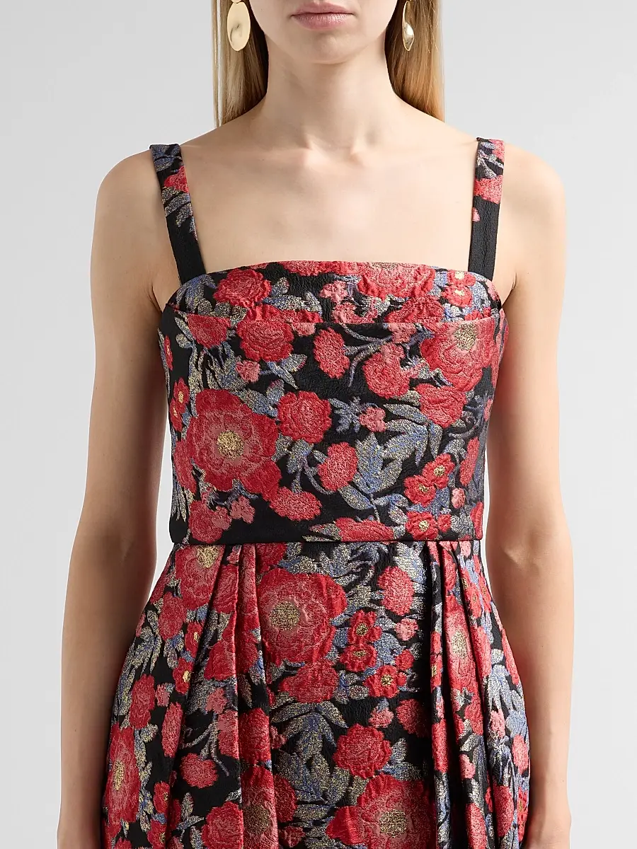 THEIA Women's Ginevra Floral Jacquard Gown | Thumbnail 5 THEIA Women's Ginevra Floral Jacquard Gown | Thumbnail 5