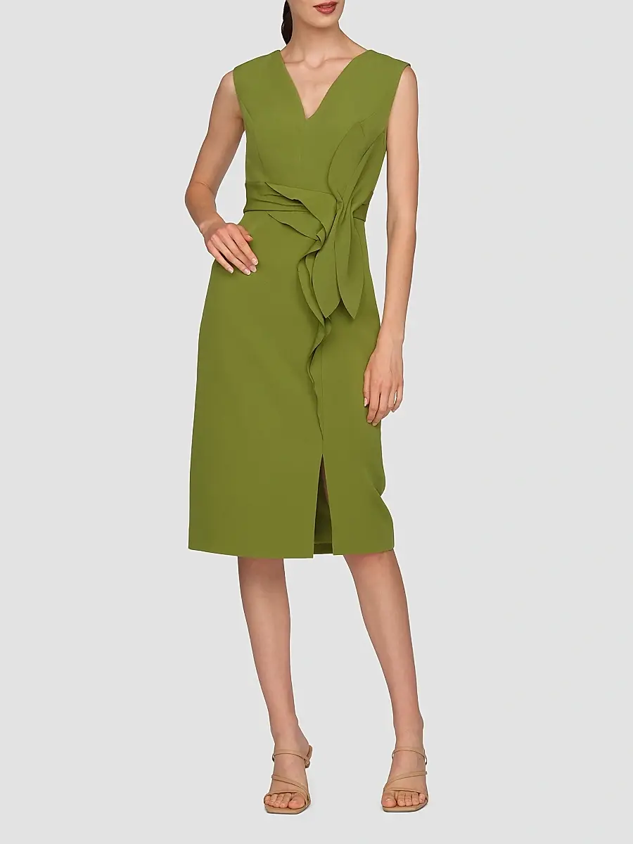 Kay Unger Women's Maya Ruffle Midi Dress | Thumbnail 2 Kay Unger Women's Maya Ruffle Midi Dress | Thumbnail 2